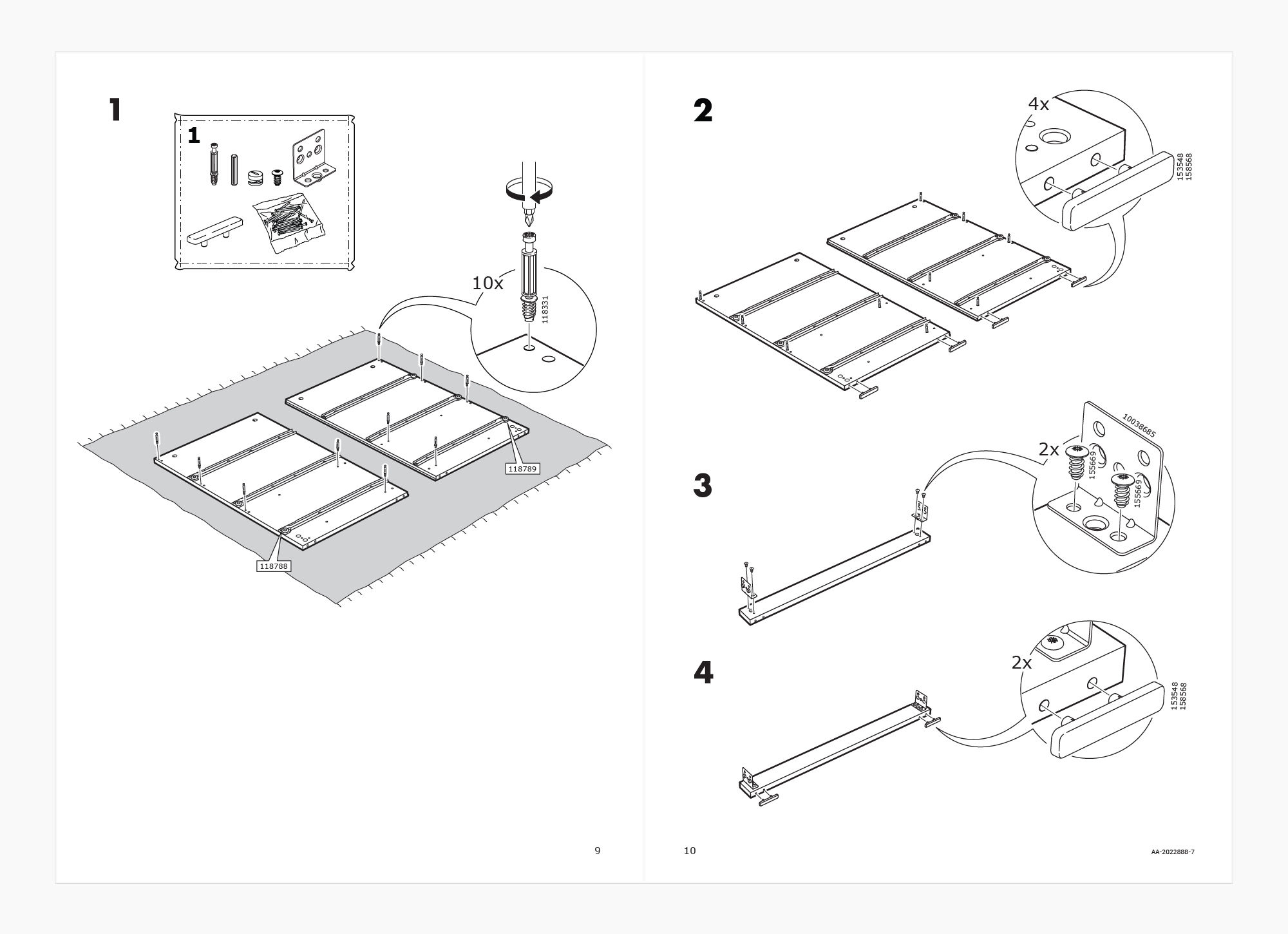 A diagram showing how to assemble a chest of drawers from furniture retailer IKEA.